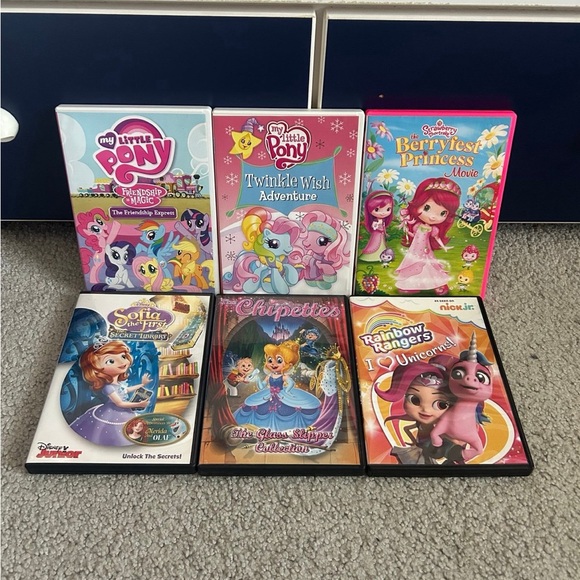 Strawberry Shortcake Other - Lot of 6 Children’s DVD, including My Little Pony and Strawberry Shortcake